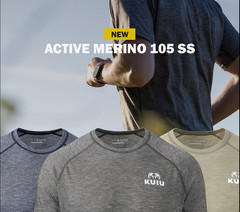 KUIU Active Merino 105 SS Crew T-Shirt Mens XL Olive Green Nuyarn Wool Blend