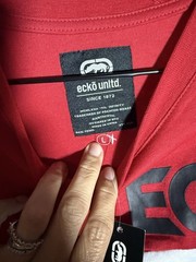 Ecko Unltd. Men’s L Red/Gray/Black/White Colorblock Graphic Crew Neck T-Shirt
