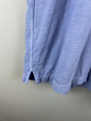 Orvis Mens Sz L Light Blue Slub Knit V-Neck Short Sleeve Tee Soft Cotton Peru