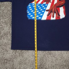 Marvel Spiderman T-Shirt Mens 2XL Navy Blue USA Flag Graphic Superhero Y2K