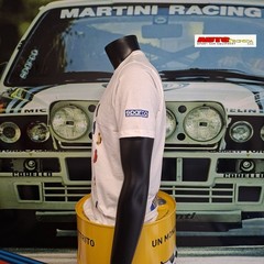 WHITE SPARCO SHORT SLEEVE T-SHIRT MODEL LANCIA DELTA HF COLLECTION T-SHIRT T-SHIRT