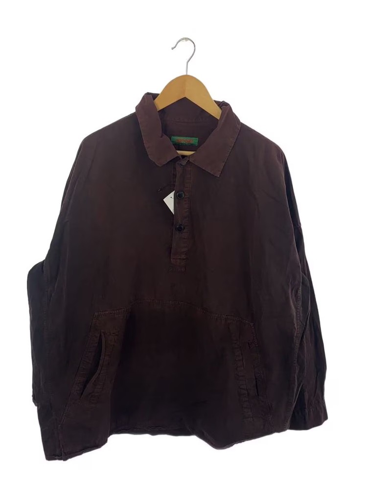 CASEY CASEY Pullover Long Sleeve Shirt L Cotton Bordeaux 19HH100