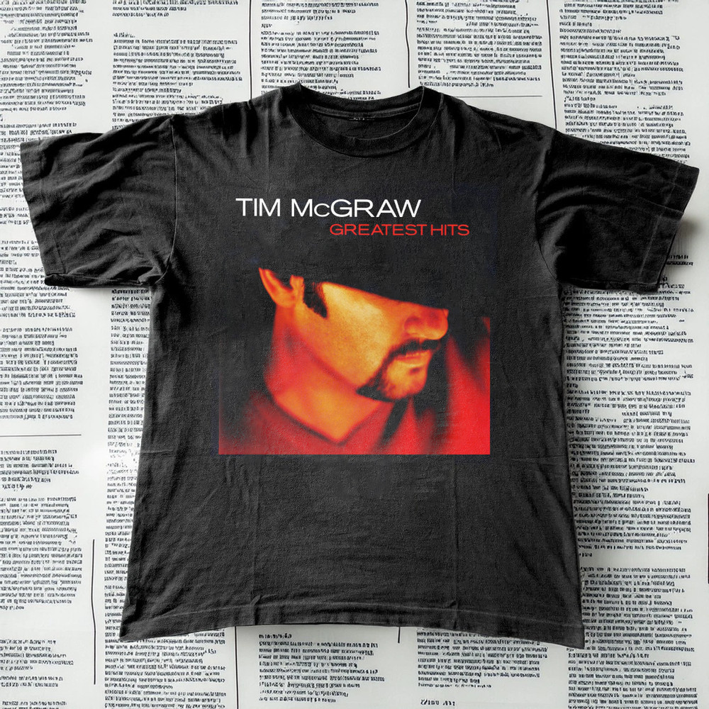 Tim McGraw Greatest Hits Country Music Graphic Black T-Shirt
