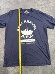 BURJ KHALIFA DUBAI T-Shirt Men’s XXL Blue Cotton Casual Traveler Tourist