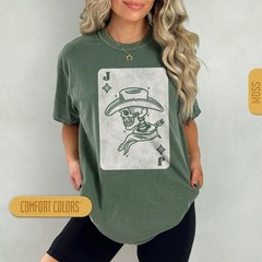 Outlaw Skeleton Playing Card Comfort Tee Poker Game