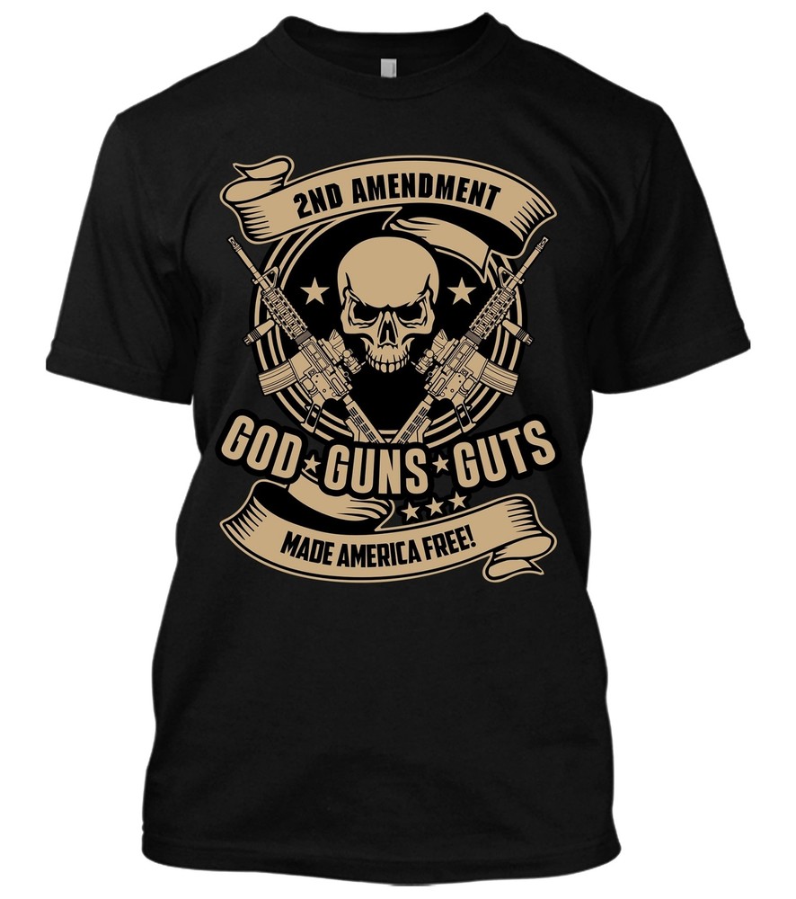 God Gun Guts 2nd Amendment Shirt Molon Labe Tee DTOM Gun Rights AR15 Trump Shirt