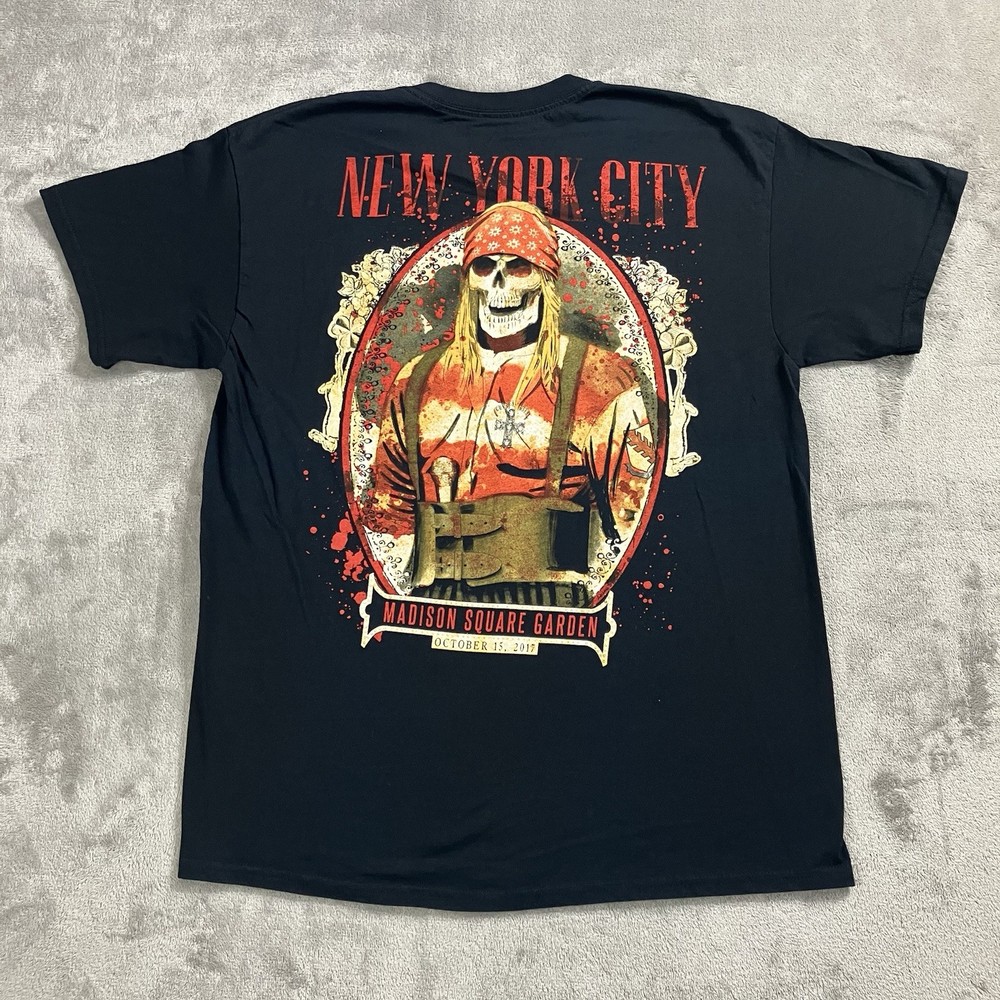 Guns N’ Roses Shirt Mens Large Black Graphic Print Tour 2017 New York City Axl