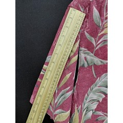 Pierre Cardin 100% Silk Hawaiian Shirt Red Leaf Print Men’s Size XXL