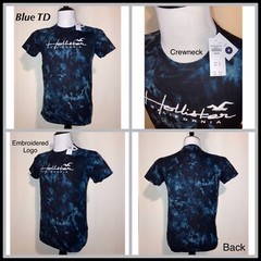 NWT Men’s Hollister Crew Tee Sz M L XL Black White Red Blue Yellow Ombré