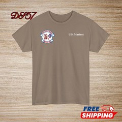 3rd Battalion 1st Marine Regiment USMC Small Logo T-Shirt S to 5XL Made In USA