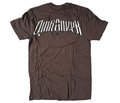 Quiksilver Short Sleeve T Shirt Mens Small Vangaurd Logo Graphic Print Brown NWT