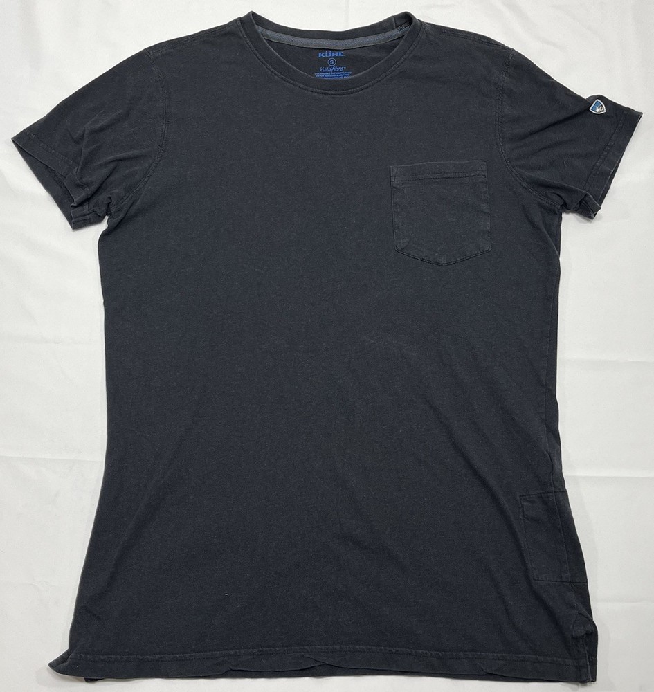 Kuhl Lauren Shirt Mens Small Short Sleeve Black Outdoors Casual Wildfibre Cotton