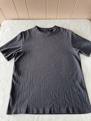 Brandini Dressy T-Shirt Crew Neck Ribbed Short Sleeve Blue Men’s Large