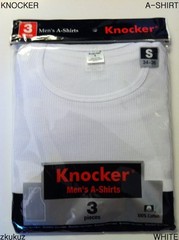 3 NEW KNOCKER MEN’S A-SHIRT UNDERWEAR WHITE S – 3XL 3PC