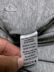 Public Rec Henley Shirt Mens Large Gray Long Sleeve Pima Cotton Tencel Stretch