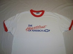 NOS *BRAND NEW* Chevrolet The Heartbeat Of America Logo 50/50 White T-shirt *XL*