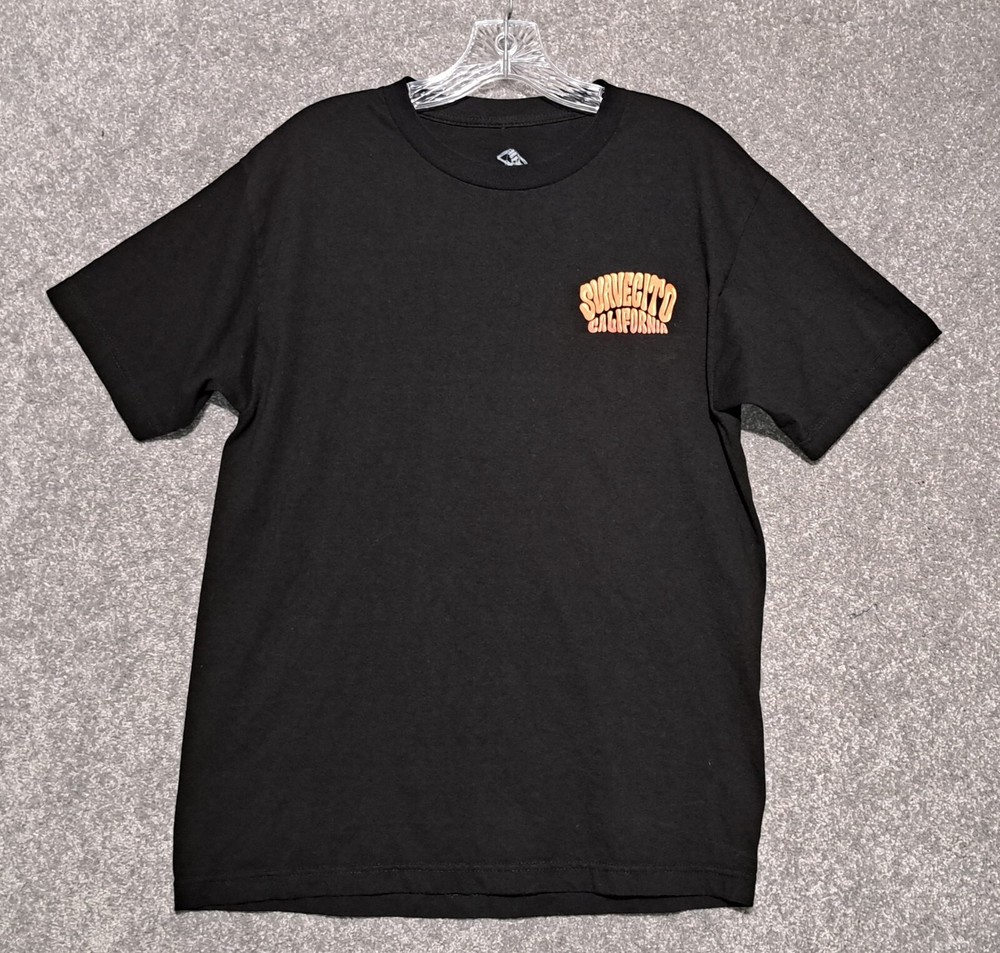 Suavecito Pomade T-Shirt Men’s Black/Orange Graphic Design M Pre-owned
