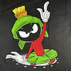 Vintage Warner Bros Marvin the Martian T Shirt XL NWT Single Stitch Black 1990