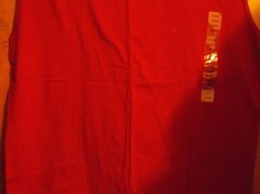 NEW UNDER DISGUISE BRIGHT RED CREW NECK SLEEVELESS (MUSCLE) T’SHIRT