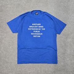 Vtg 80s Another Brilyunt Mind Diztroyed Humor T-Shirt Sz L Grunge Single Stitch