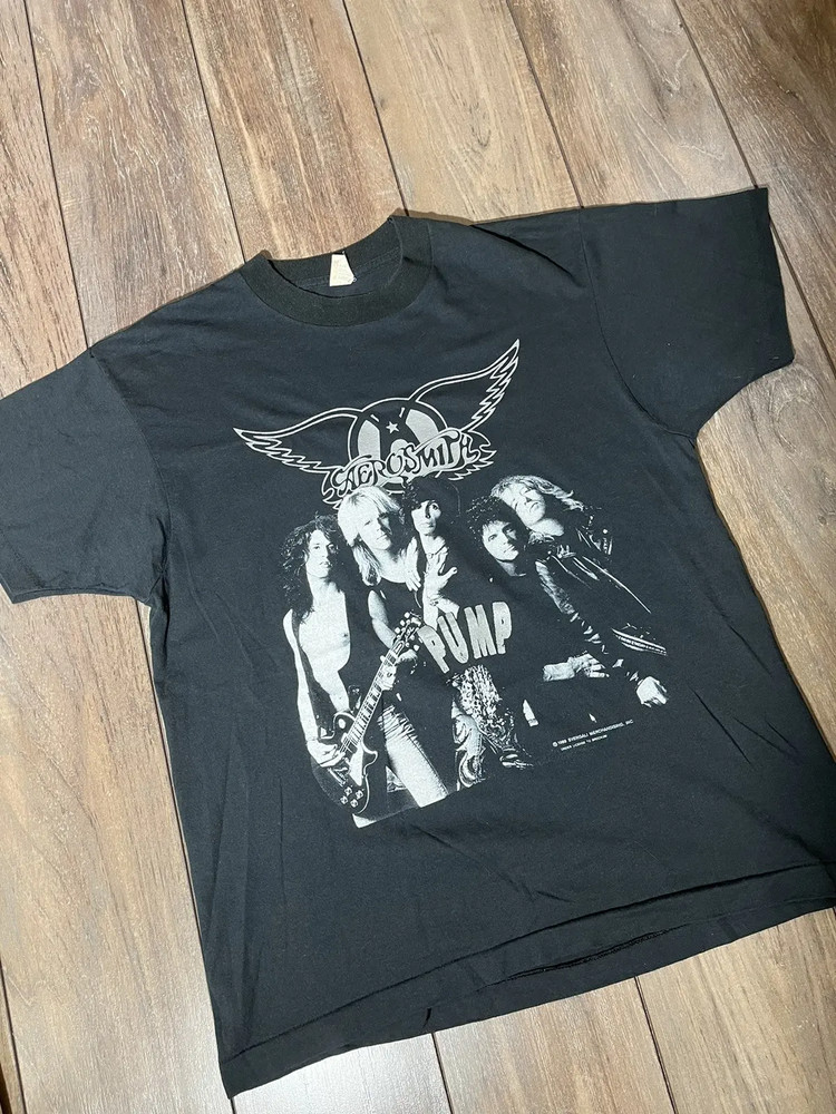 Aerosmith band members Poster Black Shirt Unisex Concert S-5XL K239