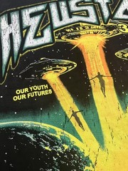 Hell Studios star 3035 Alien Spaceship pattern Tee Mens Short sleeved T-shirt