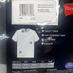 Hanes Cotton Tagless Crew Neck T Shirt 4 Pack Set Gray Black Navy Men’s Small