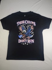 Way To Celebrate Patriotic Eagle T-Shirt Men’s L Black USA Flag “These Colors…