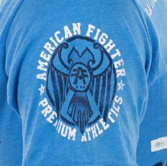 AMERICAN FIGHTER North Carolina Blue Athletic Men Crewneck T-shirt L-3XL NWT
