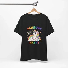 Cute Goth Pride Unicorn Shirt, Rainbow Pride Tee, Gothic Cute Rainbow Shirt