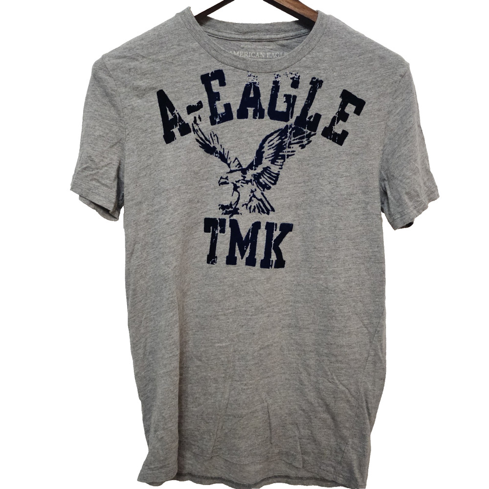 Mens American Eagle T shirt S Vtg Felt 90s Grunge Streetwear Skater Nostalgia
