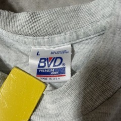 Vintage Single Stitch Pocket Shirt BVD Size Large Heather Grey White Made In USA