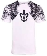 Xtreme Couture Affliction Men’s T-Shirt AEROSMITH WHITE Wings Biker Tattoo MMA