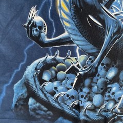 VTG The Mountain Dragon Shirt Mens Medium Tank Top Blue Skulls Fantasy NEW