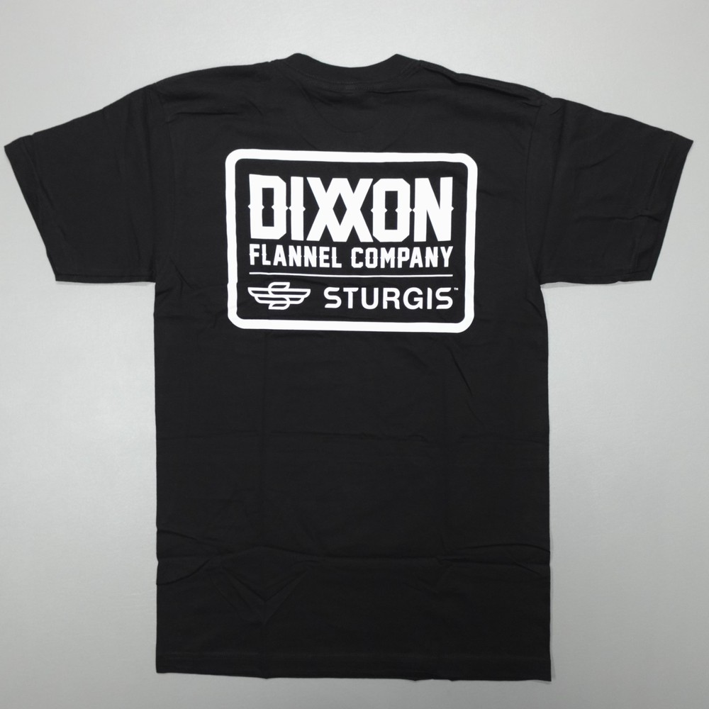Dixxon Flannel Company Sturgis Badge Tee Shirt Short Sleeve Black Made in USA