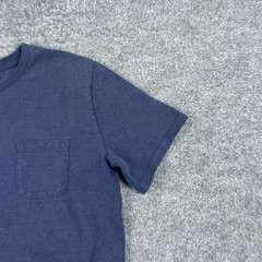 Taylor Stitch Shirt Mens 44 Blue Pocket Tee Recycled Cotton Blend Crewneck