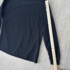 Uniqlo U Crew Neck Long Sleeve T Shirt Mens Medium Black/ Washed Black