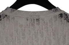 Dior Oblique Logo Semi Sheer T Shirt Size Medium Viscose Polyamide Short Sleeve