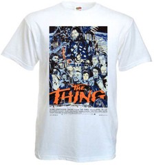The Thing v83 T-shirt white movie poster horror John Carpenter all sizes S-5XL