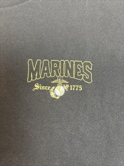 Black Ink Design USMC Semper Fidelis For Honor Tee Graphic Print Mens Size XL