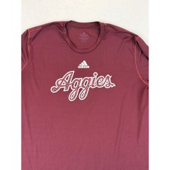 Adidas Mens Aggies Creator Tee Maroon Long Sleeve Performance Shirt 4XL NCAA