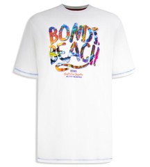 D555 Duke Big Mens Bondi Beach Printed T-Shirt White 2XL 3XL 4XL 5XL 6XL 601711K
