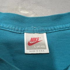 Vintage Nike Air Jordan T Shirt 1990’s Teal Blue Made In USA Single Stitch Sz L