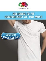 6 Pack Mens Eversoft 100%Cotton Stay Tucked Tag-free Crew T-Shirt Large May Vary