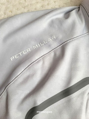 NWT Peter Millar Men’s British Gray Forge Camo Performance 1/4 Zip Golf Shirt, S