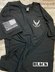 Air Force Military T-shirt With DD-214 Alumni USAF VIII 190G