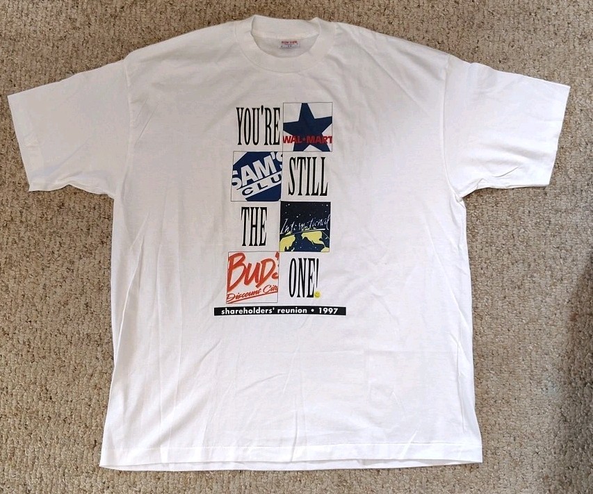 DC9 Vtg Walmart Shareholders 1997 Reunion T-shirt XxL Single Stitch Soft Tees