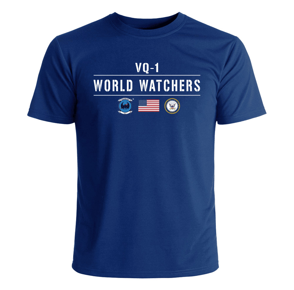 VQ-1 World Watchers US Navy Squadron T-Shirt Officially Licensed