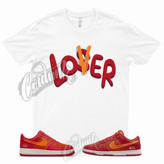 LOVER Shirt for Dunk Low ATL University Red Bright Crimson Atlanta Air Force 1