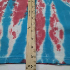 New Tie Dye Men’s T-Shirt Blue Red Adult Large Multicolor Summer Spider